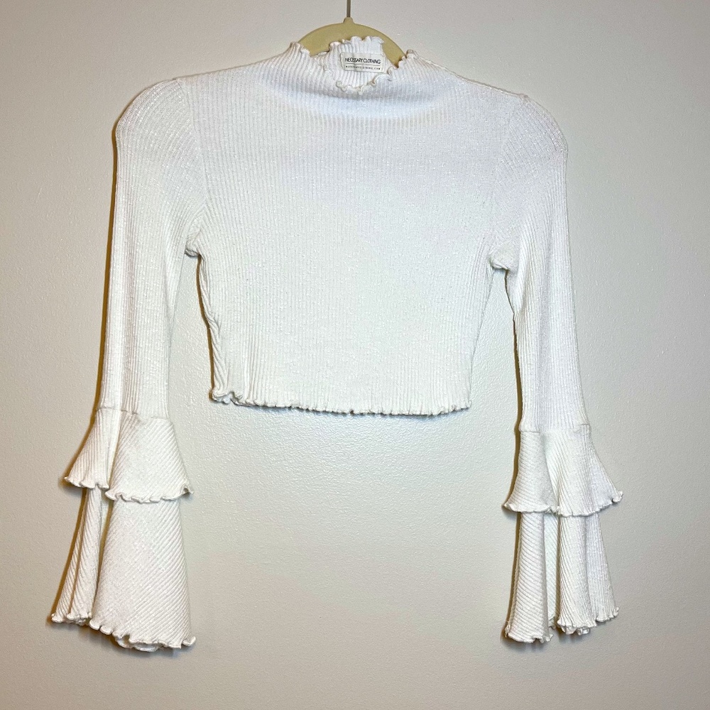 NECESSARY Clothing Knit Crop Turtleneck Sweater -S